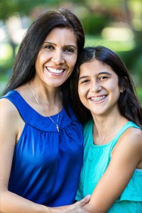 Lady and daughter with braces